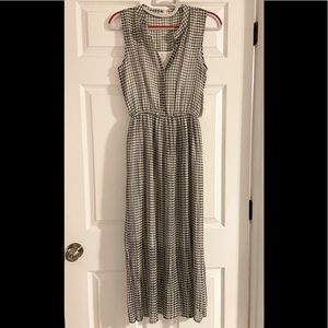 Maison Jules Black & White Checkered Dress Size M